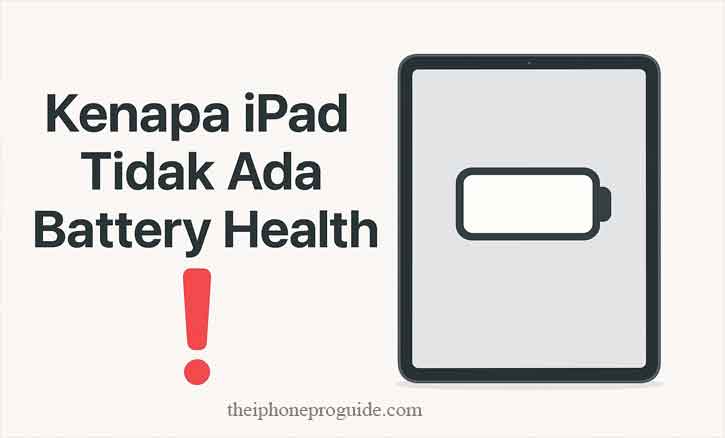 kenapa ipad tidak ada battery health