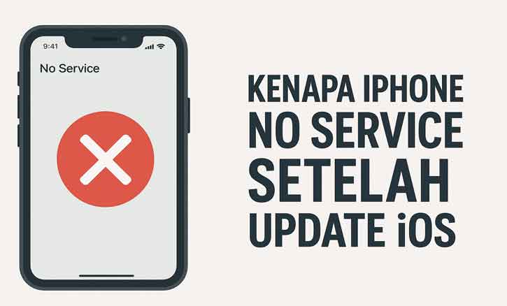 kenapa iphone no service setelah update ios