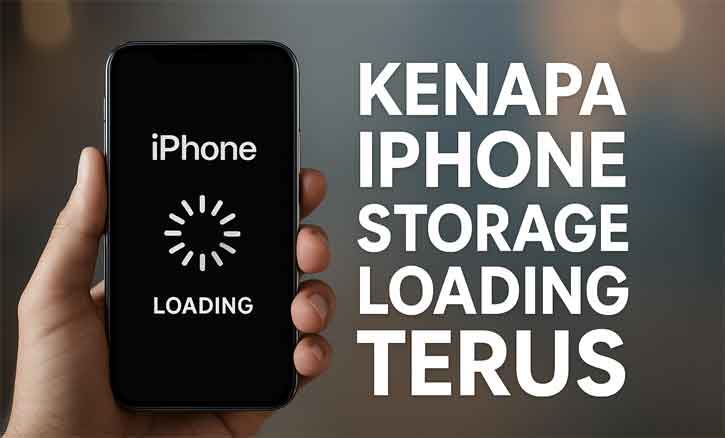 kenapa iphone storage loading terus